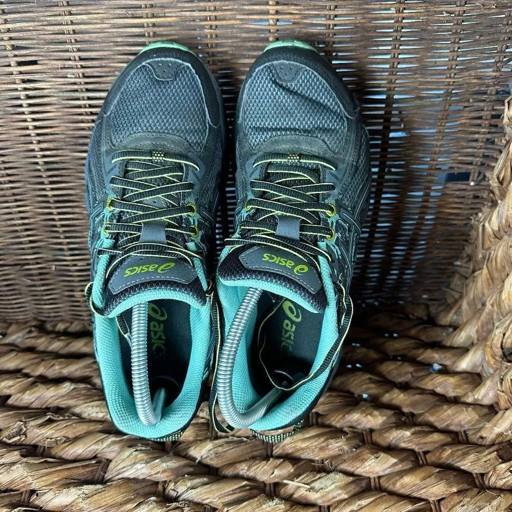 Asics Gel Venture 6 Women's Black Blue‎ Running Sneaker Shoes Size 9